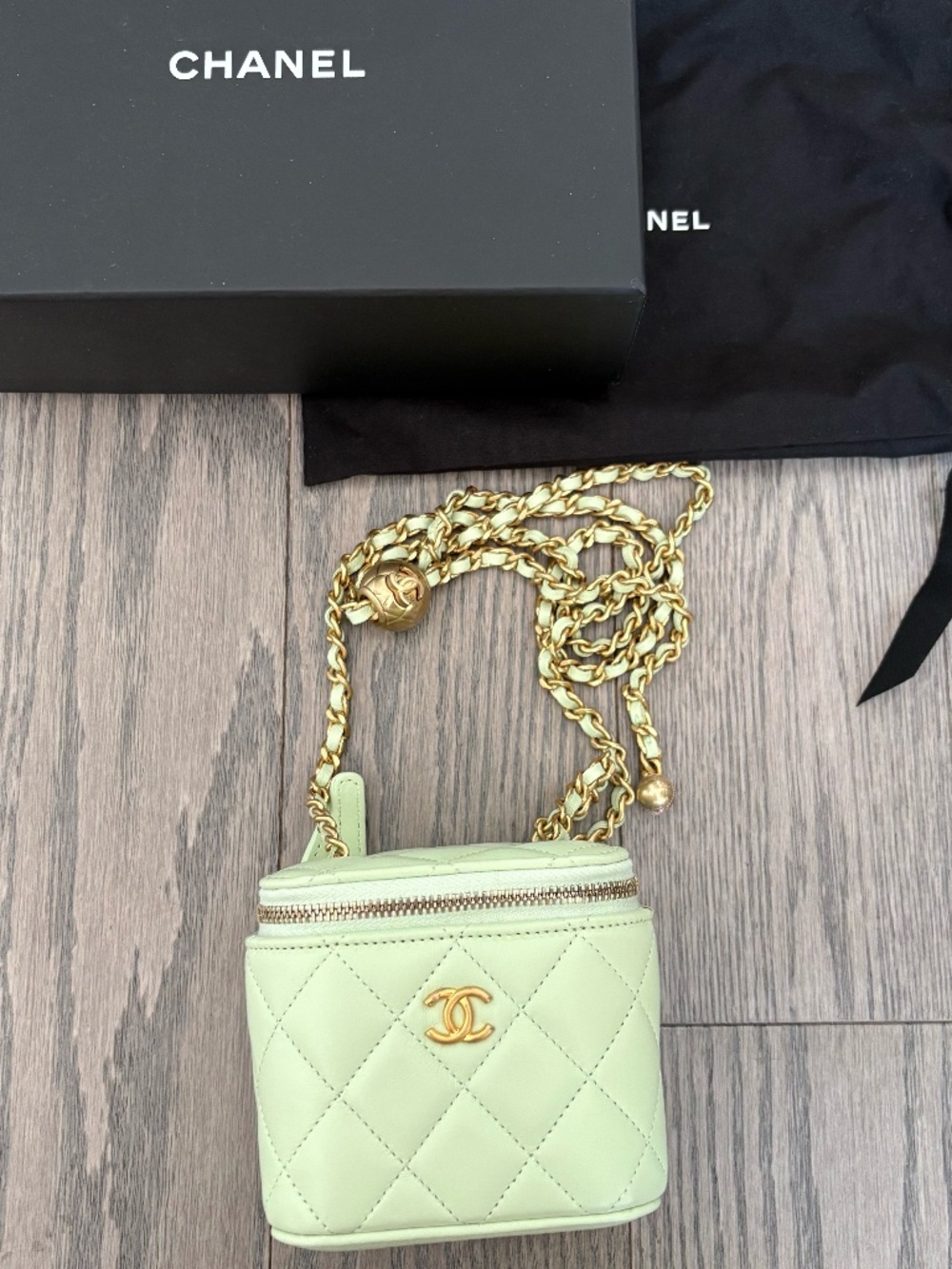 SOLD ❌Chanel Quilted Mini Pearl Crush Vanity Bag